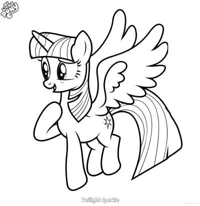 Free printable Twilight Sparkle 11 Coloring Page - Free Printable My Little Pony Unicorn PDFS Coloring Sheets coloring page