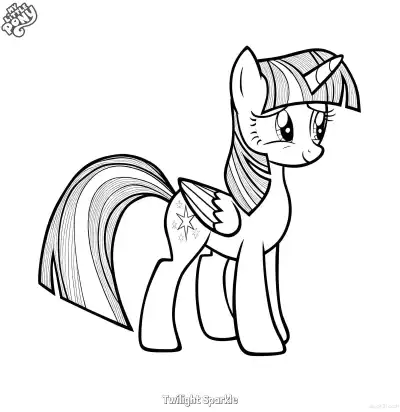 Free printable Twilight Sparkle 12 Coloring Page - Free Printable My Little Pony Unicorn PDFS Coloring Sheets coloring page