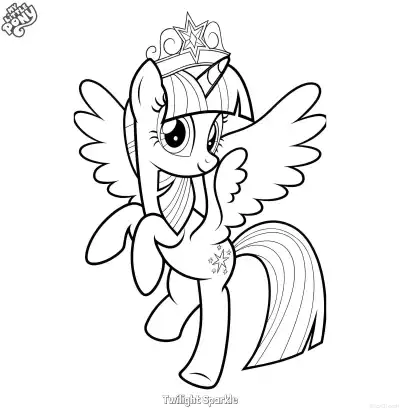 Free printable Twilight Sparkle 13 Coloring Page - Free Printable My Little Pony Unicorn PDFS Coloring Sheets coloring page