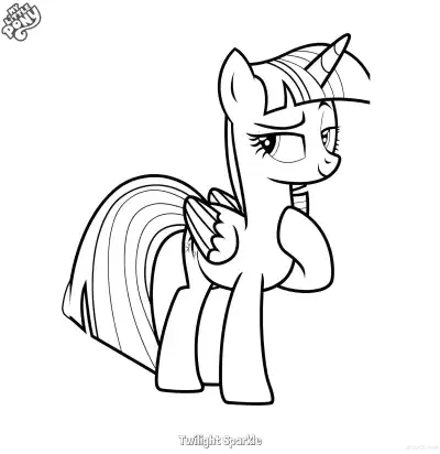 Free printable Twilight Sparkle 14 Coloring Page - Free Printable My Little Pony Unicorn PDFS Coloring Sheets coloring page