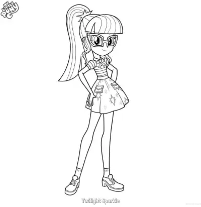 Free printable Twilight Sparkle 16 Coloring Page - Free Printable My Little Pony Unicorn PDFS Coloring Sheets coloring page