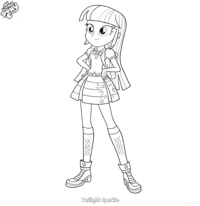 Free printable Twilight Sparkle 17 Coloring Page - Free Printable My Little Pony Unicorn PDFS Coloring Sheets coloring page