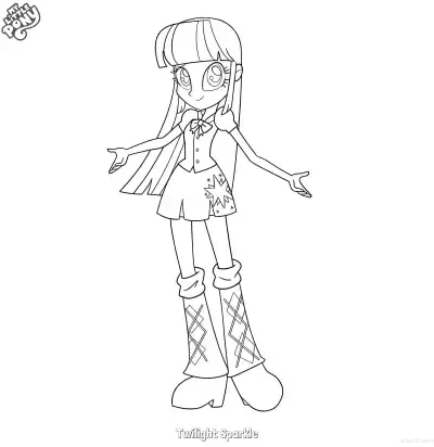Free printable Twilight Sparkle 18 Coloring Page - Free Printable My Little Pony Unicorn PDFS Coloring Sheets coloring page