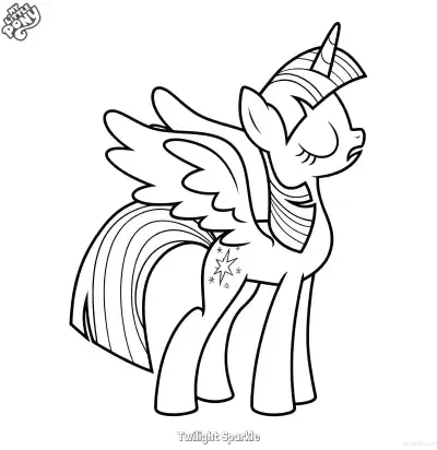 Free printable Twilight Sparkle 19 Coloring Page - Free Printable My Little Pony Unicorn PDFS Coloring Sheets coloring page