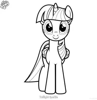Free printable Twilight Sparkle 21 Coloring Page - Free Printable My Little Pony Unicorn PDFS Coloring Sheets coloring page