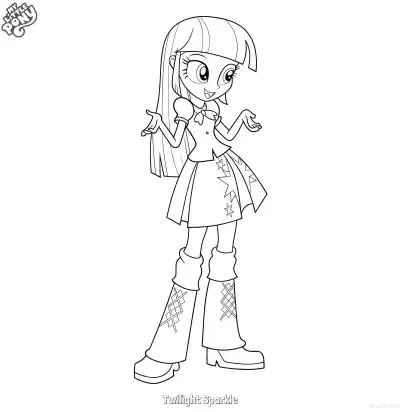 Free printable Twilight Sparkle 22 Coloring Page - Free Printable My Little Pony Unicorn PDFS Coloring Sheets coloring page