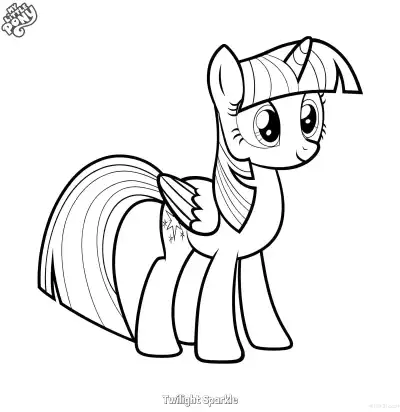 Free printable Twilight Sparkle 23 Coloring Page - Free Printable My Little Pony Unicorn PDFS Coloring Sheets coloring page