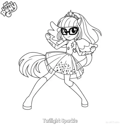 Free printable Twilight Sparkle 24 Coloring Page - Free Printable My Little Pony Unicorn PDFS Coloring Sheets coloring page