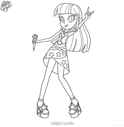 Free printable Twilight Sparkle 3 Coloring Page - Free Printable My Little Pony Unicorn PDFS Coloring Sheets coloring page