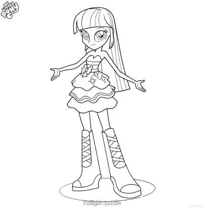 Free printable Twilight Sparkle 5 Coloring Page - Free Printable My Little Pony Unicorn PDFS Coloring Sheets coloring page