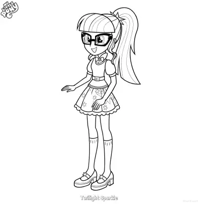 Free printable Twilight Sparkle 6 Coloring Page - Free Printable My Little Pony Unicorn PDFS Coloring Sheets coloring page