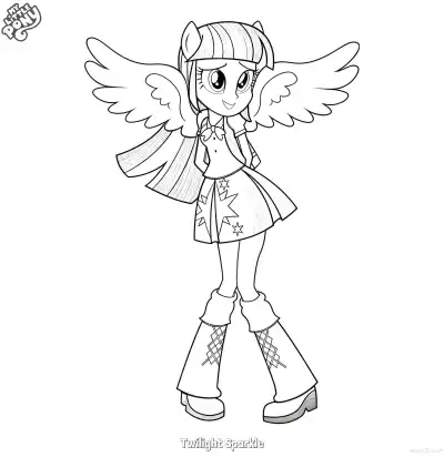 Free printable Twilight Sparkle 7 Coloring Page - Free Printable My Little Pony Unicorn PDFS Coloring Sheets coloring page