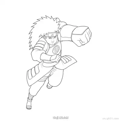 Free printable Choji Akimichi Butterfly Mode Naruto Coloring Page  coloring page