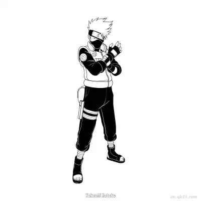 Free printable Kakashi Hatake Hand Signs Jutsu Naruto Coloring Page  coloring page