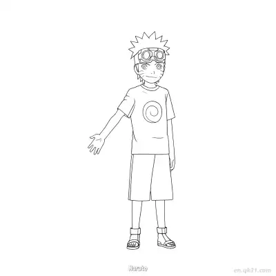 Free printable Naruto Shippuden Uzumaki Side View Naruto Coloring Page  coloring page