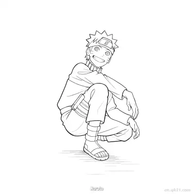 Free printable Naruto Uzumaki Arms Spread Out Naruto Coloring Page  coloring page