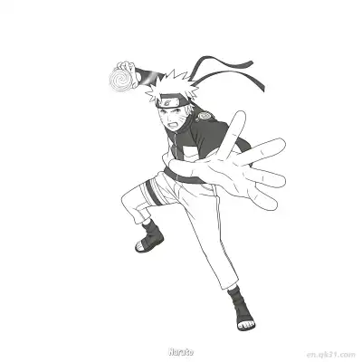 Free printable Naruto Uzumaki Dynamic Full Body Naruto Coloring Page  coloring page