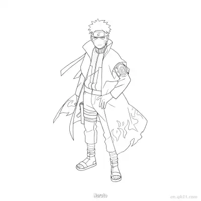 Free printable Naruto Uzumaki Jutsu Hand Sign Naruto Coloring Page  coloring page
