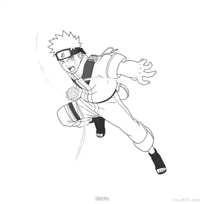 Free printable Naruto Uzumaki Jutsu Two Hands Sign Naruto Coloring Page  coloring page