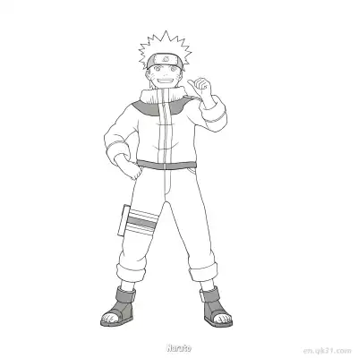 Free printable Naruto Uzumaki Running Dynamic Pose Naruto Coloring Page  coloring page