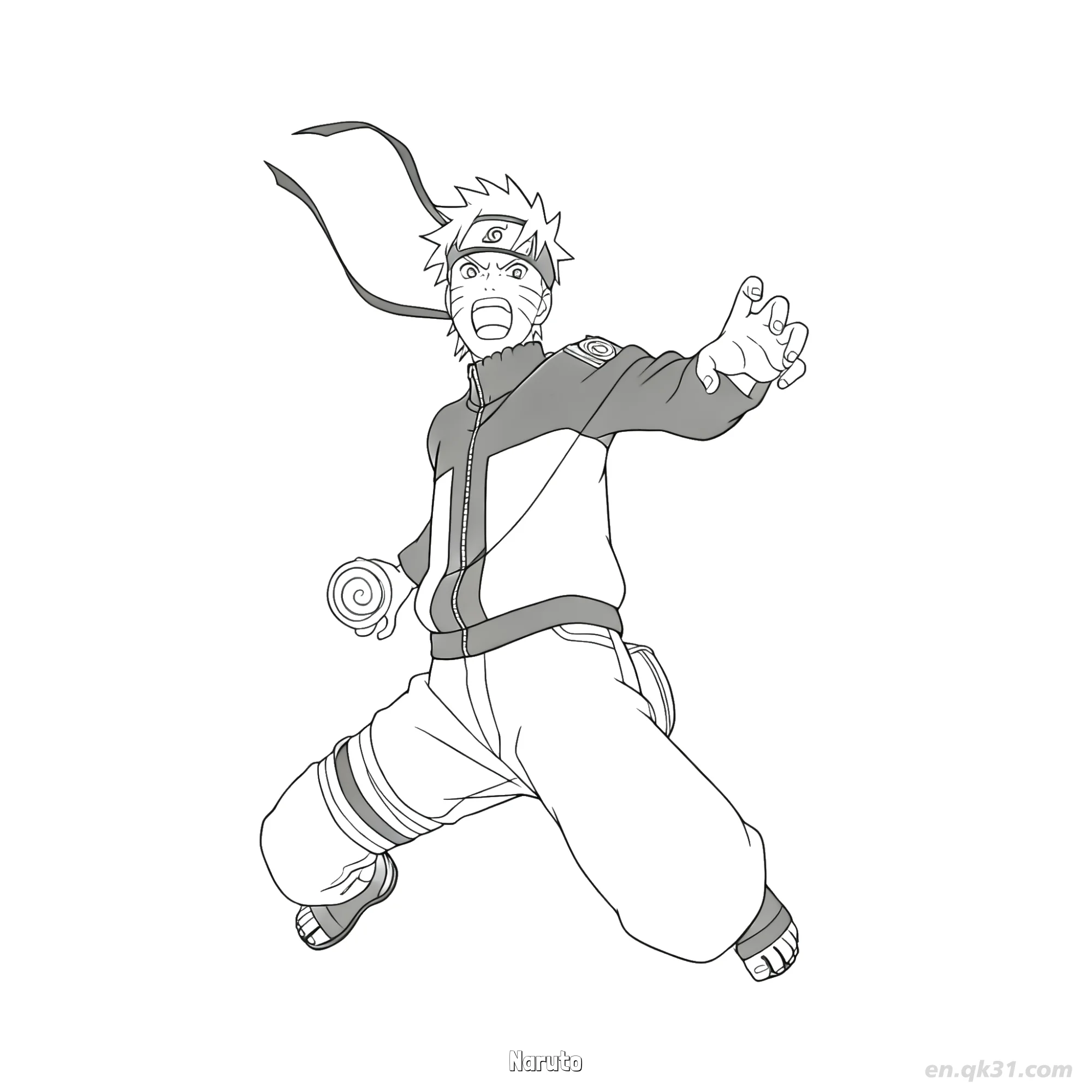 Naruto Uzumaki Side Profile Face Naruto Coloring Page  – Free Printable Coloring Page for Kids and Adults