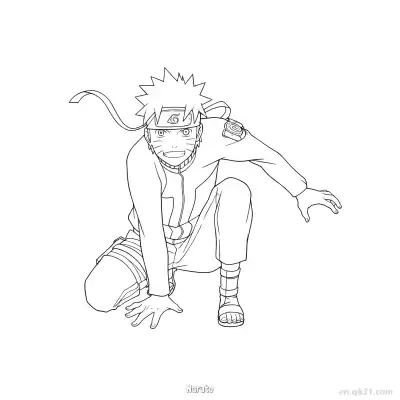 Free printable Naruto Uzumaki Six Paths Sage Mode Naruto Coloring Page  coloring page