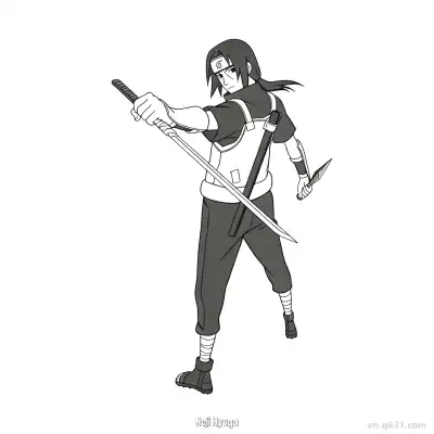 Free printable Neji Hyuga Gentle Fist Master Naruto Coloring Page  coloring page