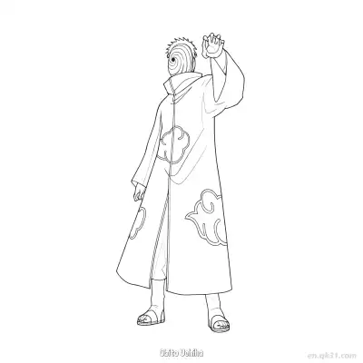 Free printable Obito Uchiha Tobi Mask Naruto Coloring Page  coloring page