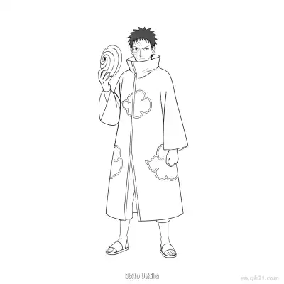Free printable Obito Uchiha Young Ninja Academy Naruto Coloring Page  coloring page