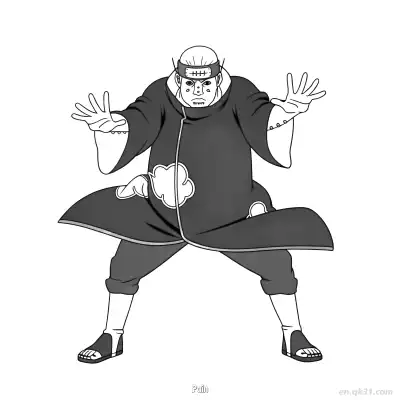 Free printable Pain Tendo Rinnegan Hand Sign Naruto Coloring Page  coloring page