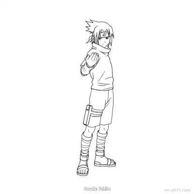 Free printable Sasuke Uchiha Side Profile Rinnegan Naruto Coloring Page  coloring page