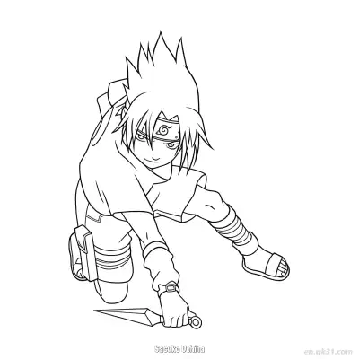 Free printable Sasuke Uchiha Susanoo Form Naruto Coloring Page  coloring page