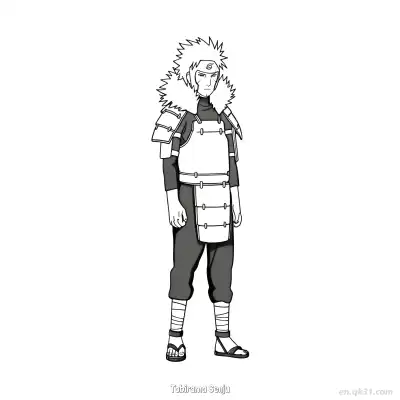Free printable Tobirama Senju Second Hokage Armor Naruto Coloring Page  coloring page