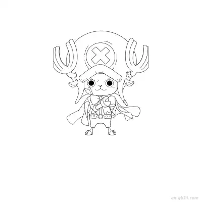 Free printable Chopper Chibi Hero Cape Stand One Piece Coloring  coloring page