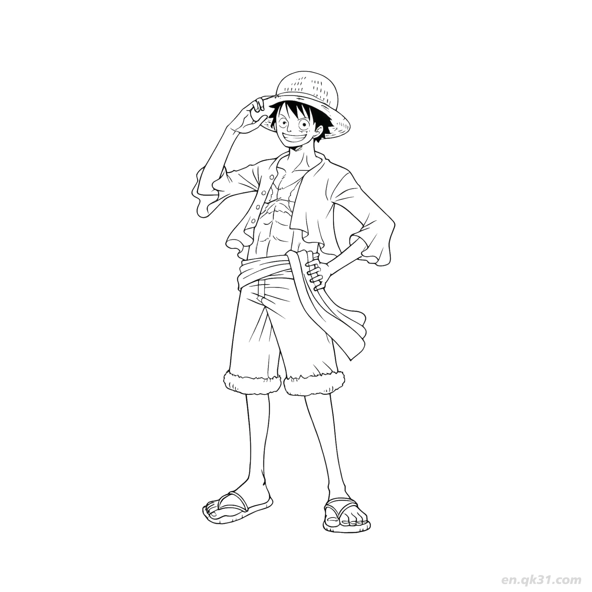 Franky Wano Arc Battle Ready Pose One Piece Coloring  – Free Printable Coloring Page for Kids and Adults