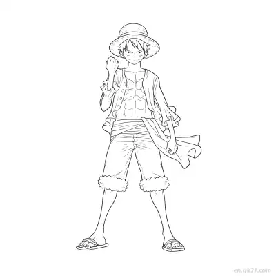Free printable Luffy Angry Full Stand Punch One Piece Coloring  coloring page