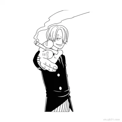 Free printable Sanji Cool Close Up Pointing Hand One Piece Coloring  coloring page