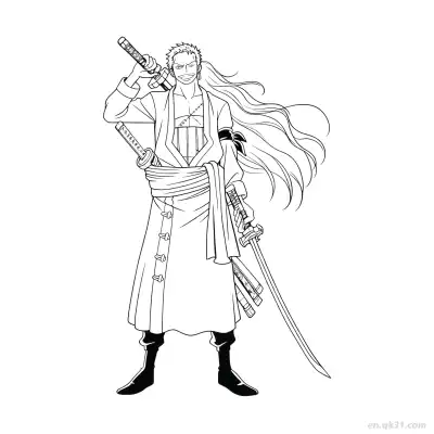 Free printable Trafalgar Law Battle Ready Stand One Piece Coloring  coloring page