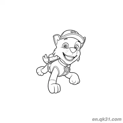 Free printable Paw Patrol Chase Running Action Coloring Page coloring page