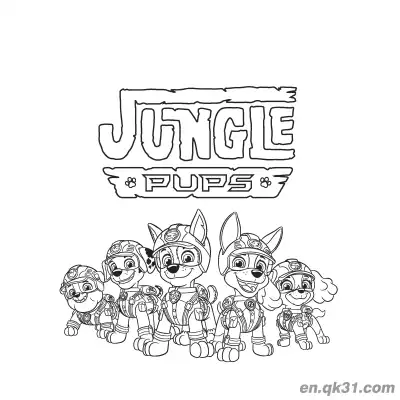 Free printable Paw Patrol Jungle Pups Adventure Coloring Page coloring page
