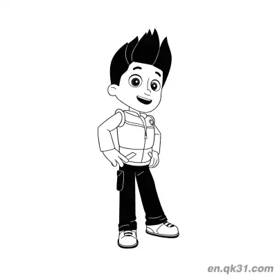 Free printable Paw Patrol Ryder Leader Solo Coloring Page coloring page