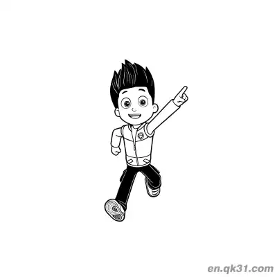 Free printable Paw Patrol Ryder Guidance Gesture Coloring Page coloring page