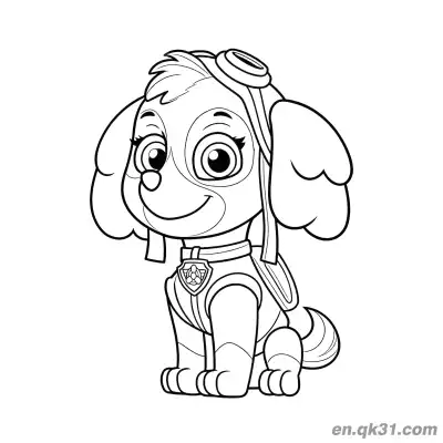 Free printable Paw Patrol Skye Flying Gear Coloring Page coloring page