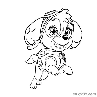 Free printable Paw Patrol Skye Flying Pose Coloring Page coloring page