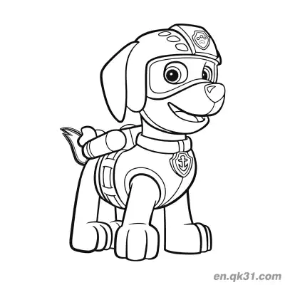Free printable Paw Patrol Zuma Marine Rescue Coloring Page coloring page