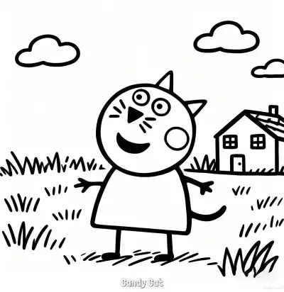 Free printable Candy Cat  Coloring Page - Free Printable Peppa Pig PDFS Coloring Sheets coloring page