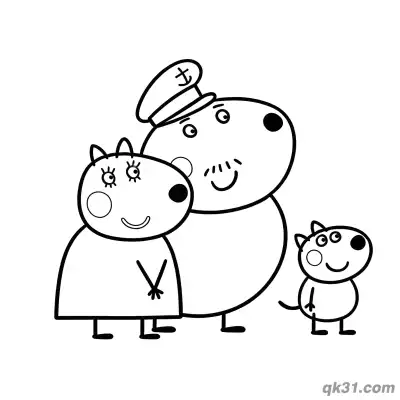 Free printable Danny Dog Family Portrait Coloring Page coloring page