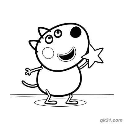 Free printable Danny Dog Holding a Star Coloring Page coloring page