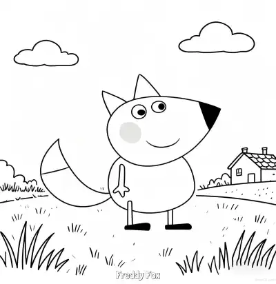 Free printable Freddy Fox  Coloring Page - Free Printable Peppa Pig PDFS Coloring Sheets coloring page