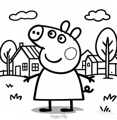 Free printable Peppa Pig  Coloring Page - Free Printable Peppa Pig PDFS Coloring Sheets coloring page